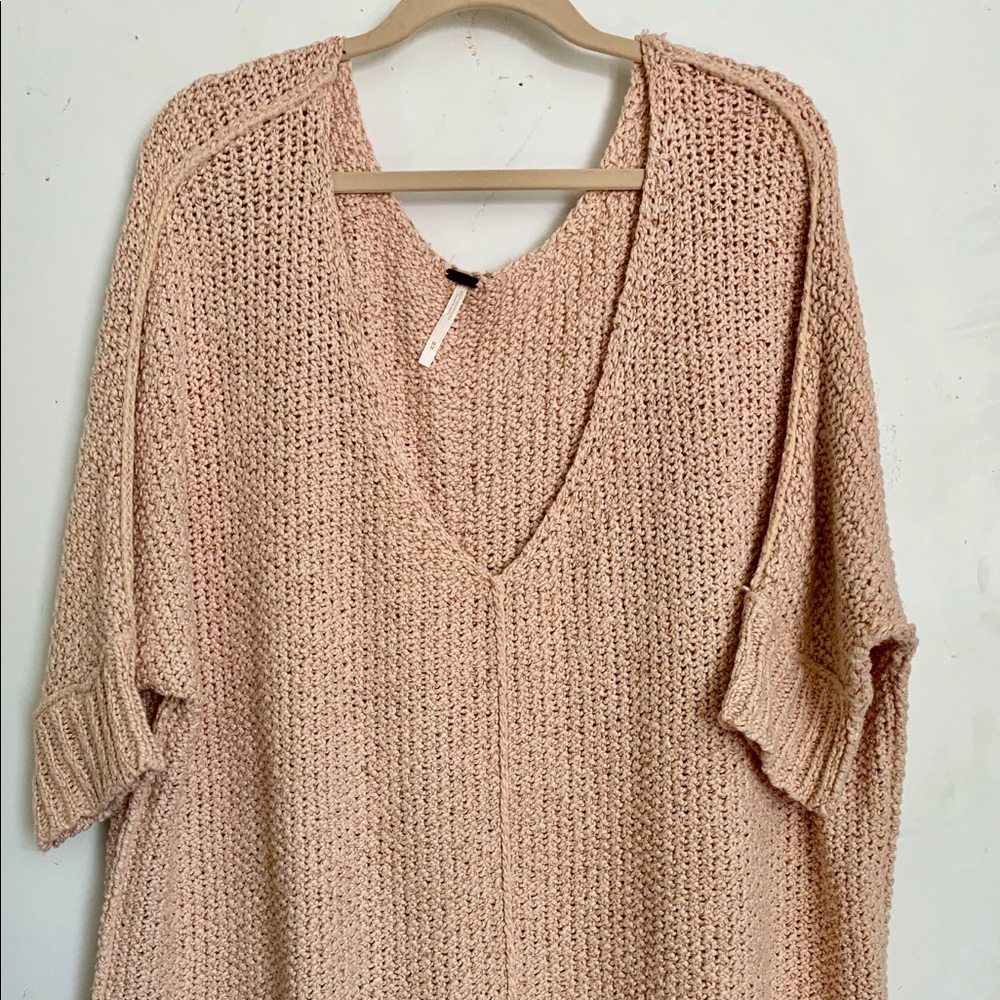 Free People Chunky Over-Sized Knit Sweater